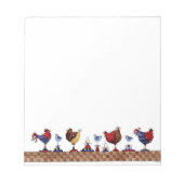 Poules dans une ligne - Bloc-notes (Devant)