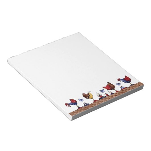 Poules dans une ligne - Bloc-notes (Incliné)