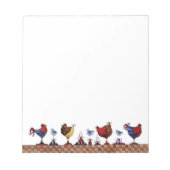 Poules dans une ligne - Bloc-notes (Devant)