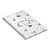 Poules de Ferme Rustiques | Cahier Monogramme (Côté Droit)