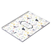 Poules de Ferme Rustiques | Cahier Monogramme (Côté gauche)