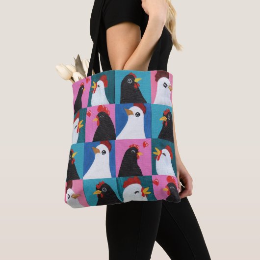 Poules Peintes Sacs à Main (De près)