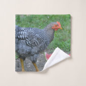 Poulet aime la pastèque (Gant de toilette)