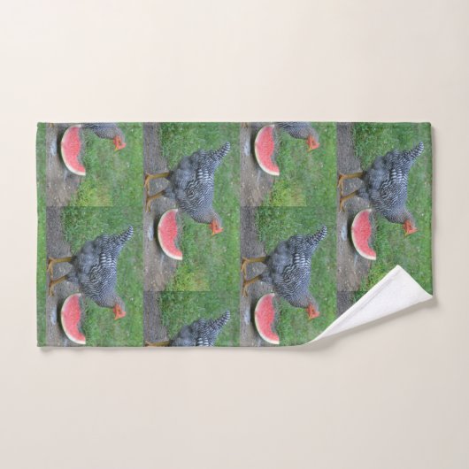 Poulet aime la pastèque (Serviette à main)