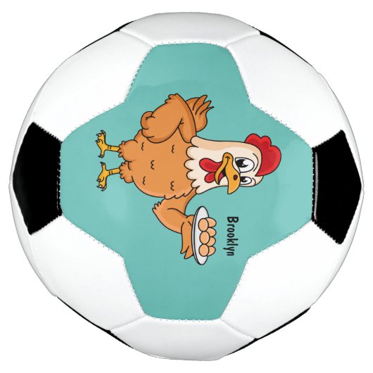 Poulet avec oeufs sur plaque de dessin animé (Tourné)