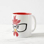 Poulet avec verres tasse de café (Devant droit)