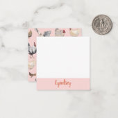 Poulet Cartes pour notes heureux (Devant/Arrière en situation)