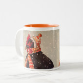 Poulet confortable avec la tasse de vacances de (Devant gauche)