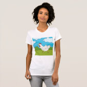 Poulet Courant Sur Le Terrain T-shirt Femme (Devant entier)