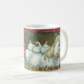 POULET DANS LA STABLE, CHEVAL & POUCE MUG (Devant droit)