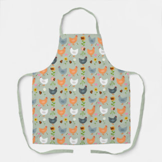 Poulet dans le tablier des fleurs