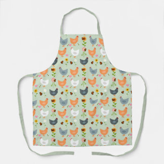 Poulet dans les fleurs Vert tablier