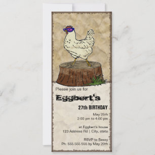 Poulet de hanche, 4"" invitation x9.25