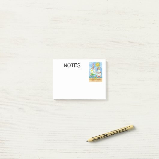 POULET DE LA MER, DESSIN AMUSANT Post-it® Notes (Sur un bureau)