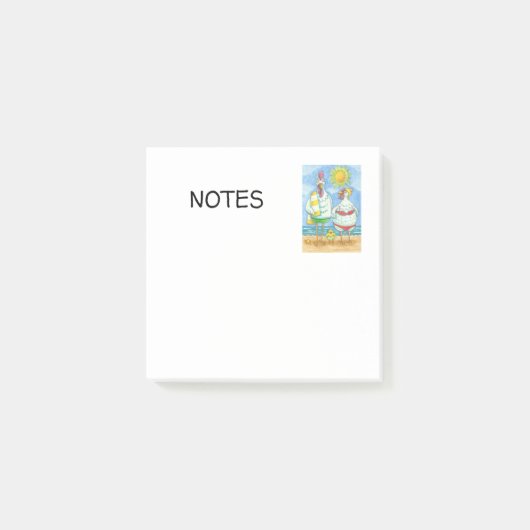 POULET DE LA MER, DESSIN AMUSANT Post-it® Notes (Devant)