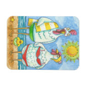 POULET DE MER, MAGNET DE DESSIN AMUSANT Rect. (Horizontal)