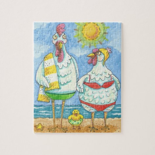 POULET DE MER, PUZZLE DE DESSIN AMUSANT (Vertical)