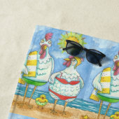 POULET DE MER, SERVIETTE DE PLAGE DE CARTOON AMUSA (En situation)