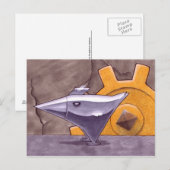 Poulet de Metal carte postale (Devant / Derrière)