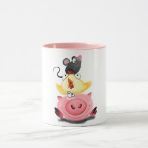 Poulet de porc et souris amis Drôle Mug