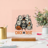 Poulet drôle ou traitement Halloween poulet graphi (Mariage)