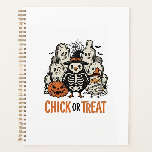 Poulet drôle ou traiter Graphique de poulet Hallow (Devant)