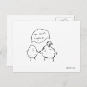 poulet et carte postale d'oeuf (Devant / Derrière)