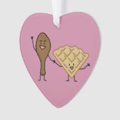 Poulet et gaufres américains et cuisine du sud (devant)