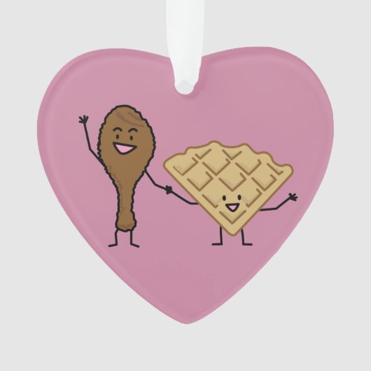 Poulet et gaufres américains et cuisine du sud (devant)