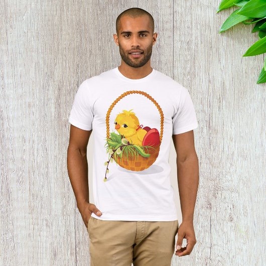 Poulet Et Oeufs En T-shirt Mens Panier