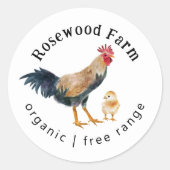 Poulet Étiquette de carton d'oeuf (Devant)