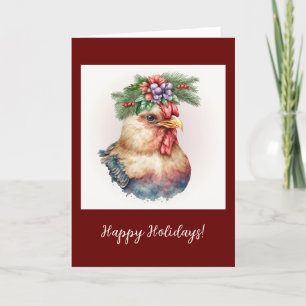 Poulet Festif Plié Fête / Carte de Noël