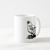 Poulet Hen Gras Oeuf Fond Cafe Mug (Devant droit)