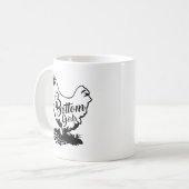 Poulet Hen Gras Oeuf Fond Cafe Mug (Devant gauche)