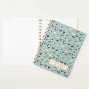 Poulet Joyeux motif gris chaud