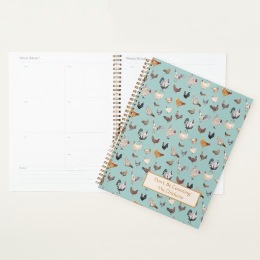 Poulet Joyeux motif gris chaud (Devant avec enveloppe)