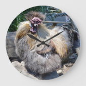 Poulet Laide Fluffant, Horloge Mur (Recto)