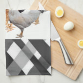 Poulet noir blanc Plaid Serviette de cuisine (Quart Plié)