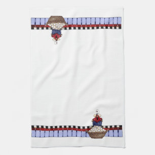 Poulet sur panier - Serviette de cuisine