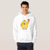 Poulet Tenant Un Sweat - shirt à capuche Fleur Men (Devant entier)