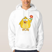 Poulet Tenant Un Sweat - shirt à capuche Fleur Men (Devant)