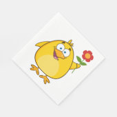 Poulet Tenant Une Serviette En Papier Fleur (Coin)