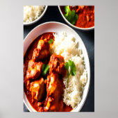 poulet tikka masala avec du riz | AI Art Poster (Devant)