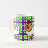 Poulet vert pourpre Plaid Mug (Devant gauche)
