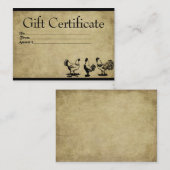 Poulets Barnyard - Cartes de Certificat Cadeau Pri (Devant / Derrière)