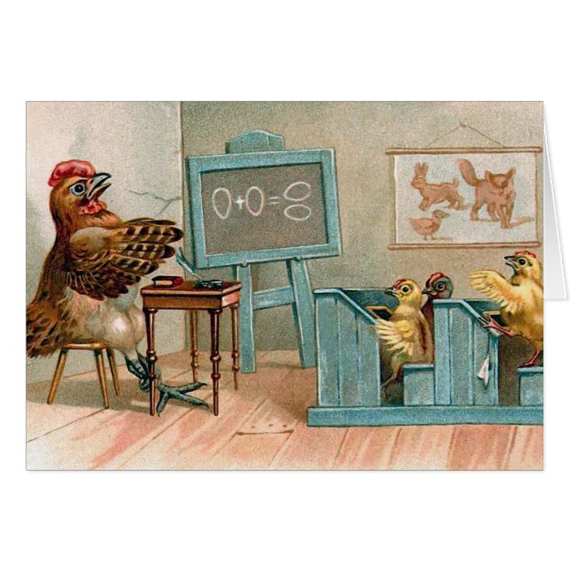 "Poulets cru à école" (Devant horizontal)