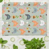 Poulets dans les fleurs Serviette de cuisine (Plié)