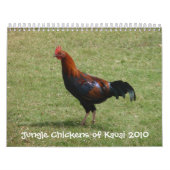 Poulets de jungle de calendrier de Kauai 2010 (Protection)