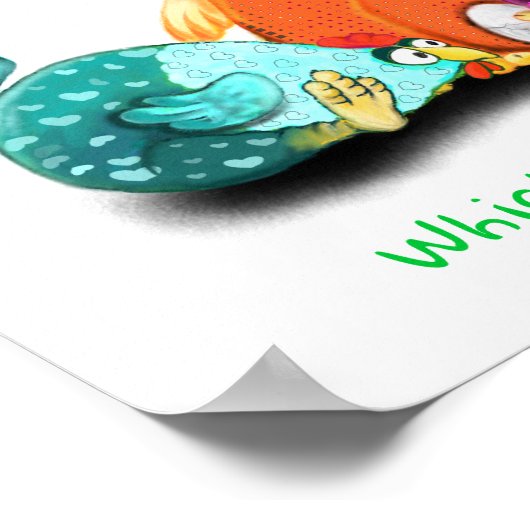 Poulets En Attente Oeuf À Hatch Poster Amusement (Coin)