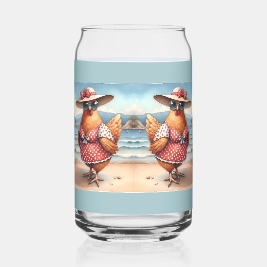 Poulets en maillots de bain en bord de mer (Droite)